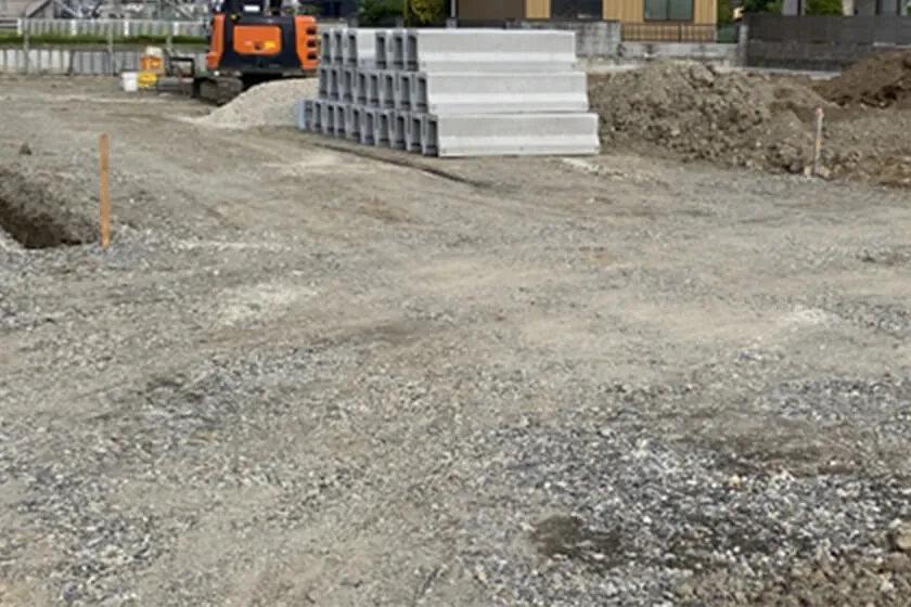 残土処理の様子